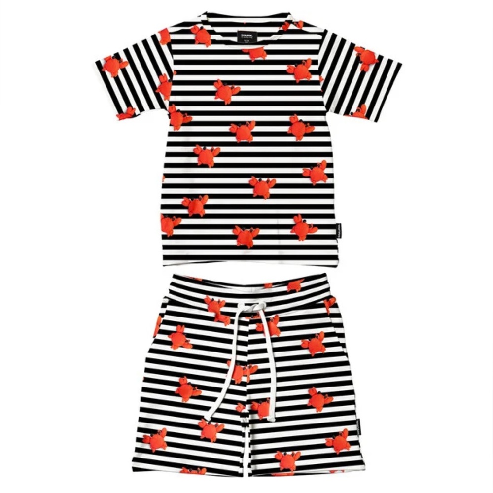 SNURK Organic Cotton Pajama Set in Clay Crab NWT EU size 92